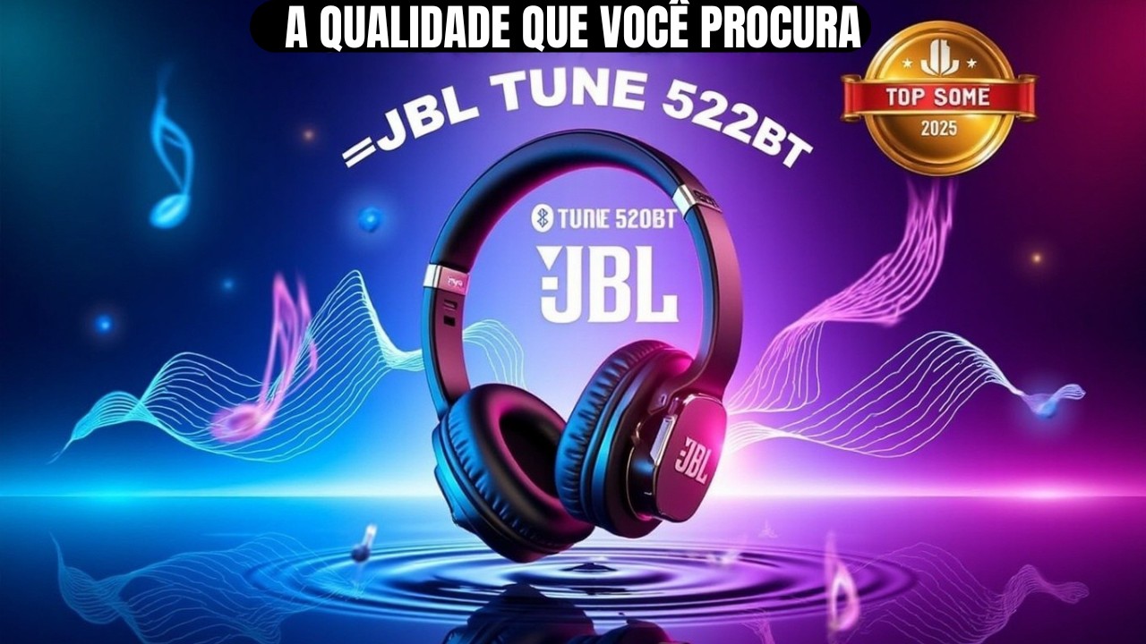 Fone JBL Tune 520BT Conforto e Qualidade de Som Inigualáveis