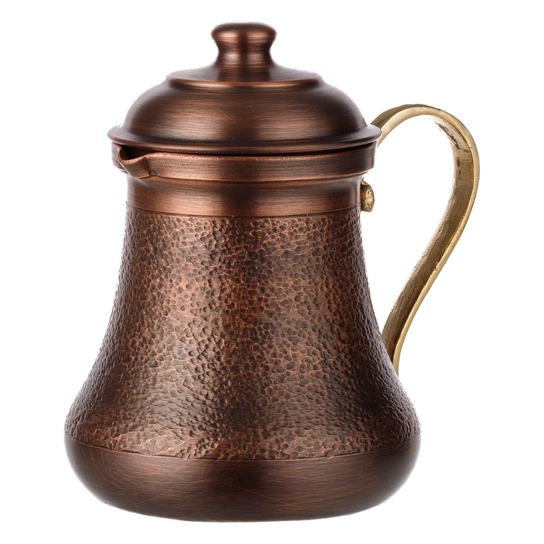 Product NamDEMMEX Caneca de cobre sólido de 1 mm de espessura com tampa(cobre antigo)