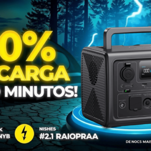 bluetti eb3a estação de energia portátil 600 w 268 wh: Potência portátil que cabe na mochila