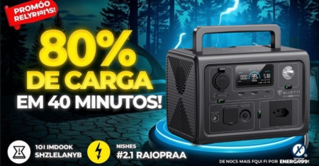 bluetti eb3a estação de energia portátil 600 w 268 wh: Potência portátil que cabe na mochila